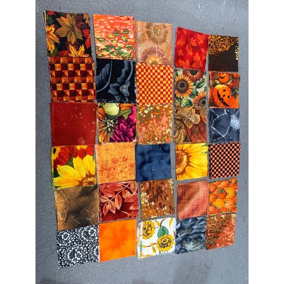180 Pieces 2" Precut Cotton Fabric Squares Quilting Assorted Fall Patterns - Picture 1 of 3